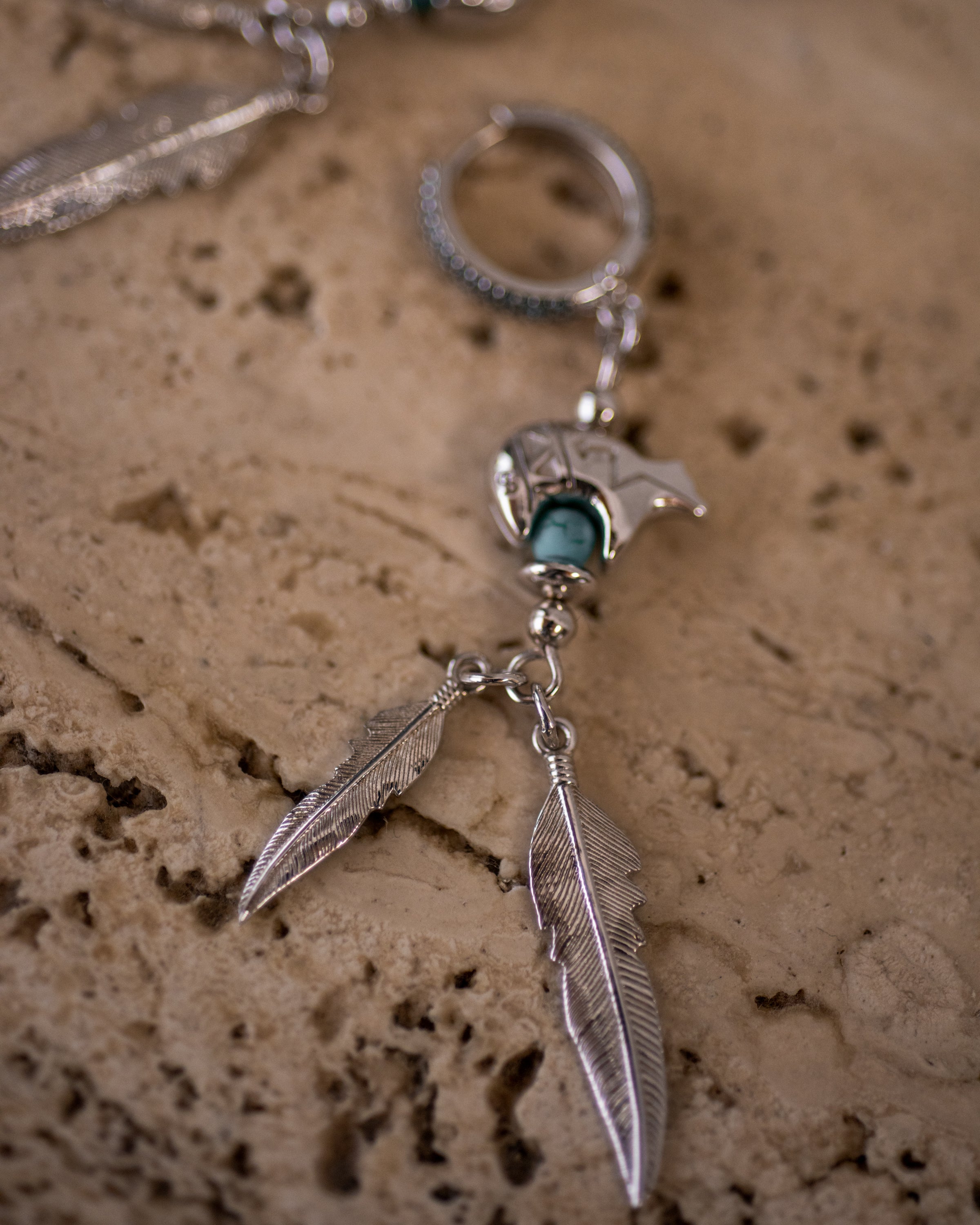 BEAR MONARCH DIAMOND EARRINGS IN 18K WHITE GOLD