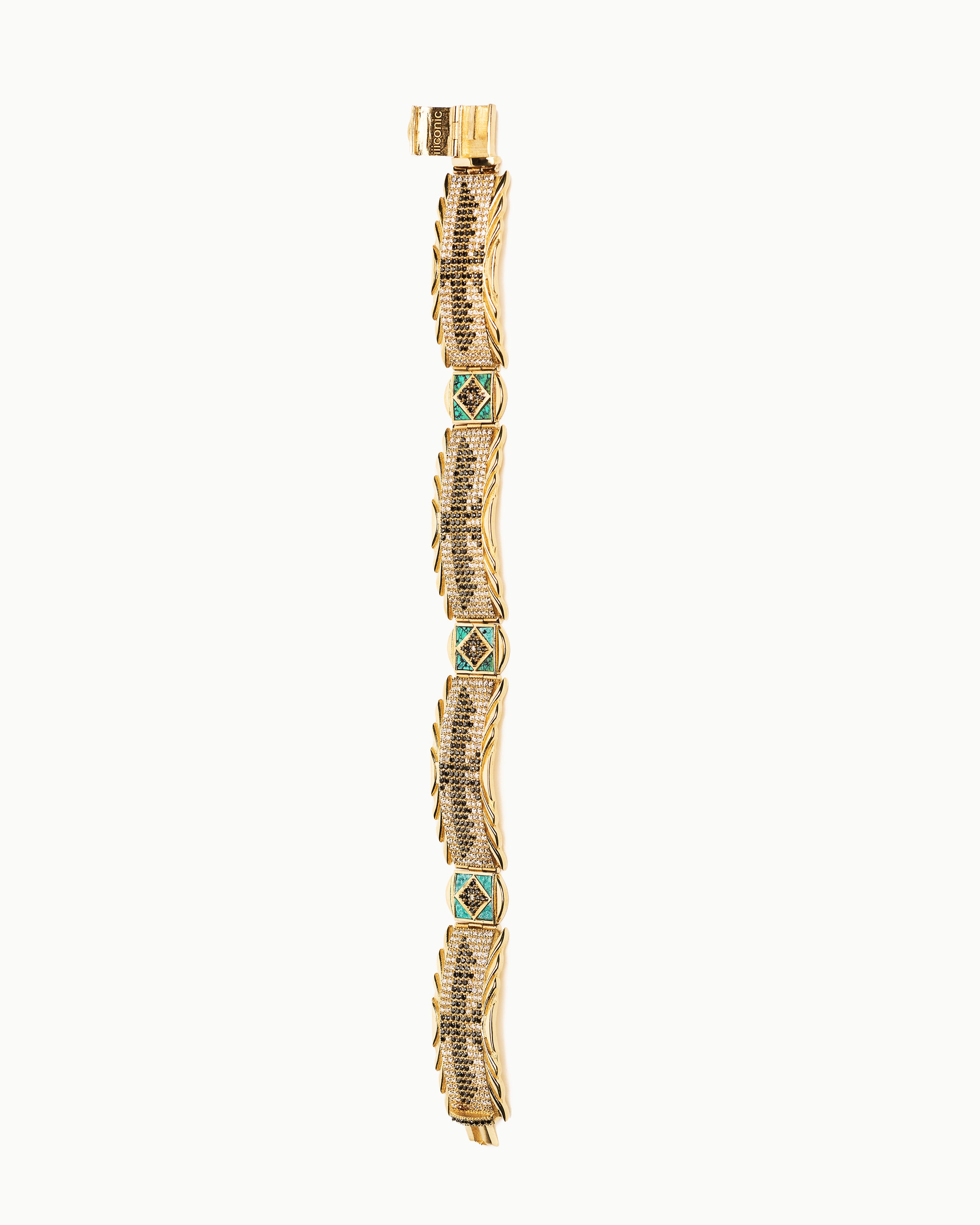 NATIVE AMERICAN THUNDERBIRD DIAMOND BRACELET IN 18K YELLOW GOLD