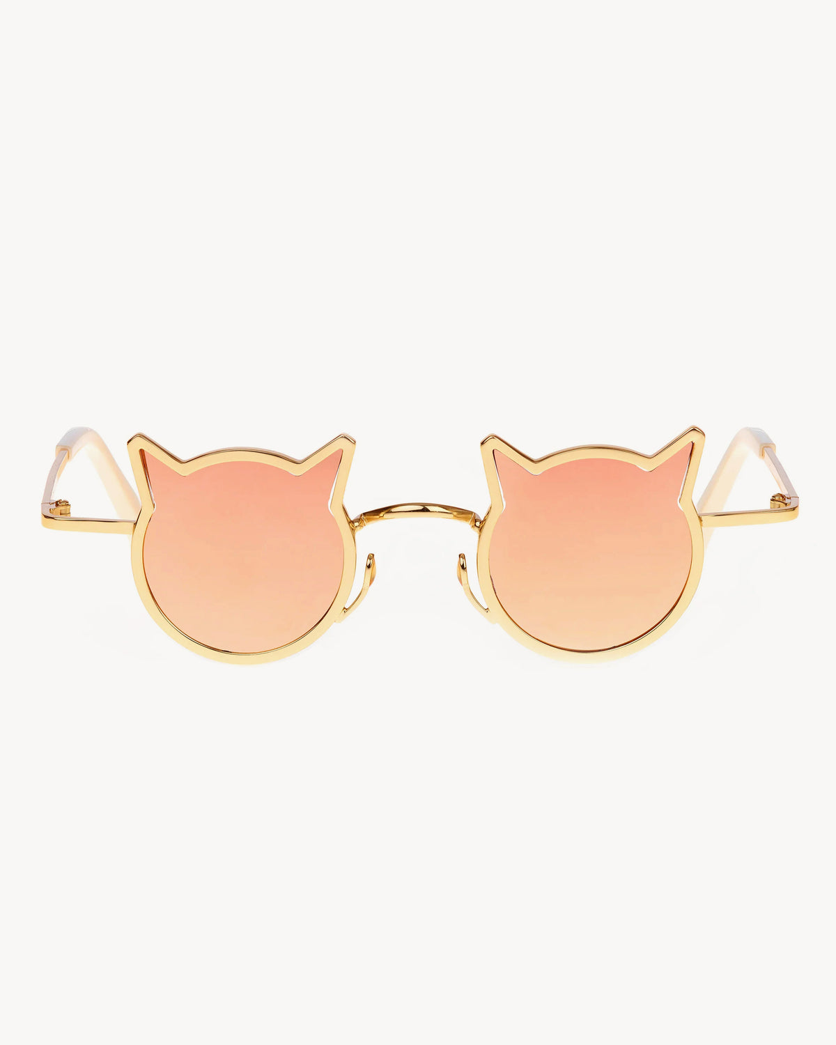 iiiconic KITTEN - 18k Gold-plated Unisex Sunglasses New KHAITE x Oliver Peoples 1998C in Gold and Dark Brown main image 3