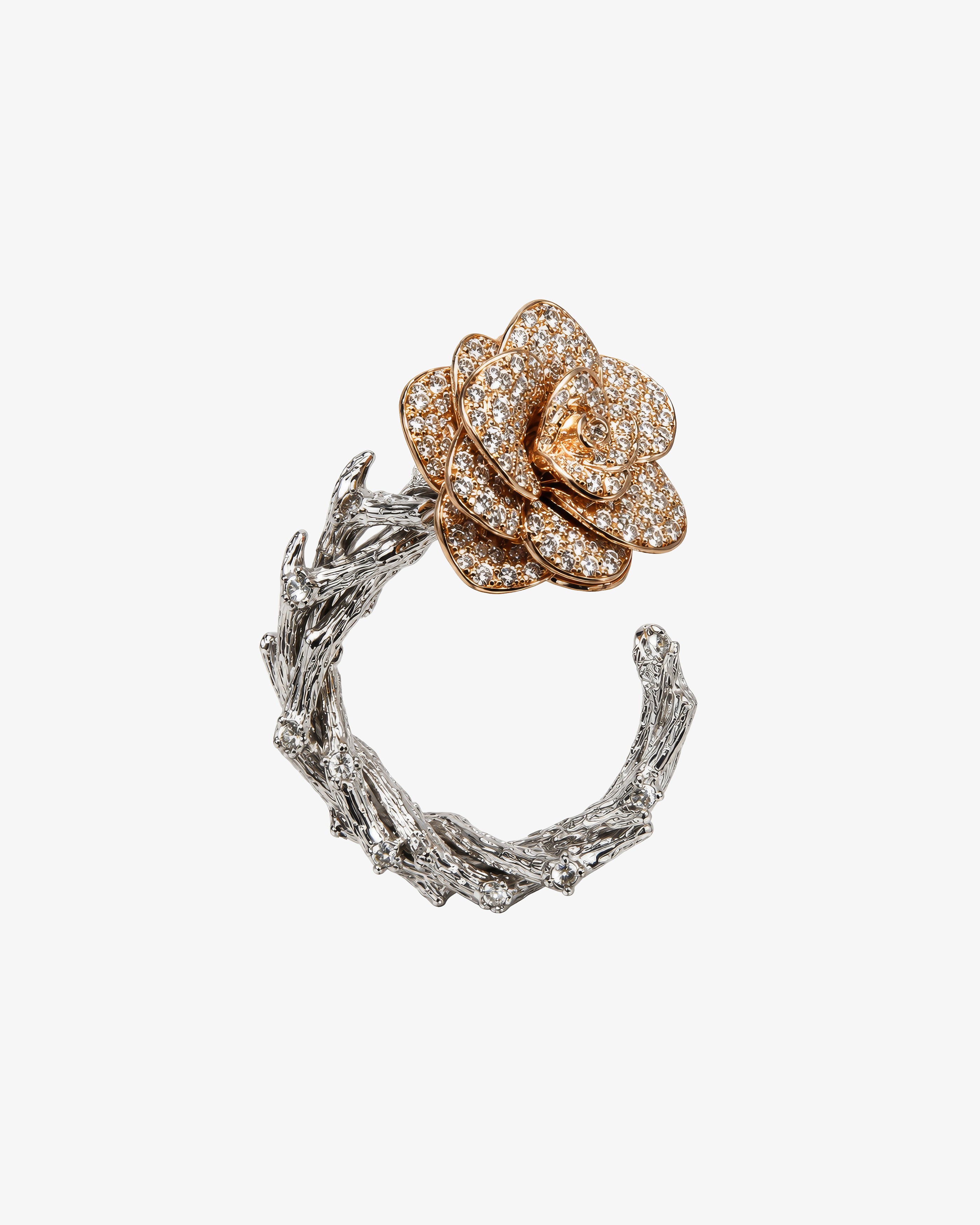 EVERY ROSE HAS ITS TORN IN 18K WHITE GOLD